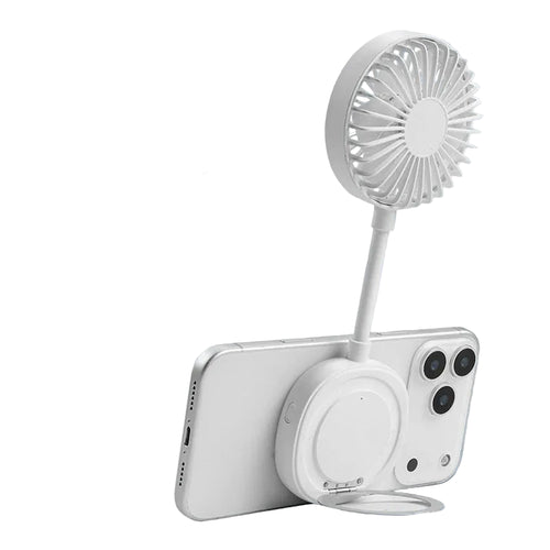 Breezio | מאוורר יד מגנטי + מעמד לטלפון – טעינת USB